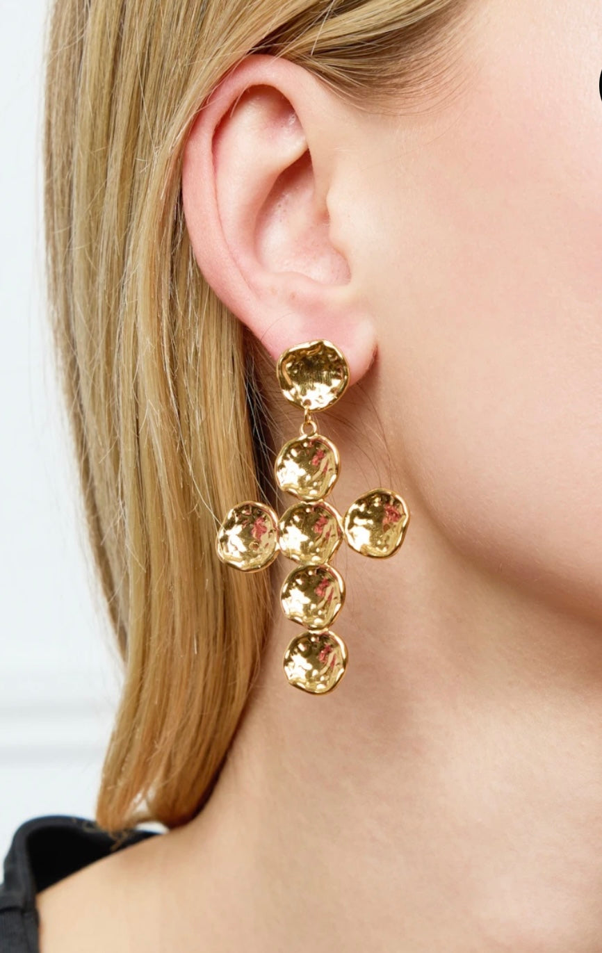 Boucles d’oreilles Croix