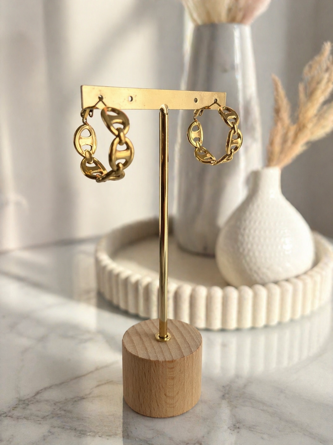 Boucles d’oreilles graine de café