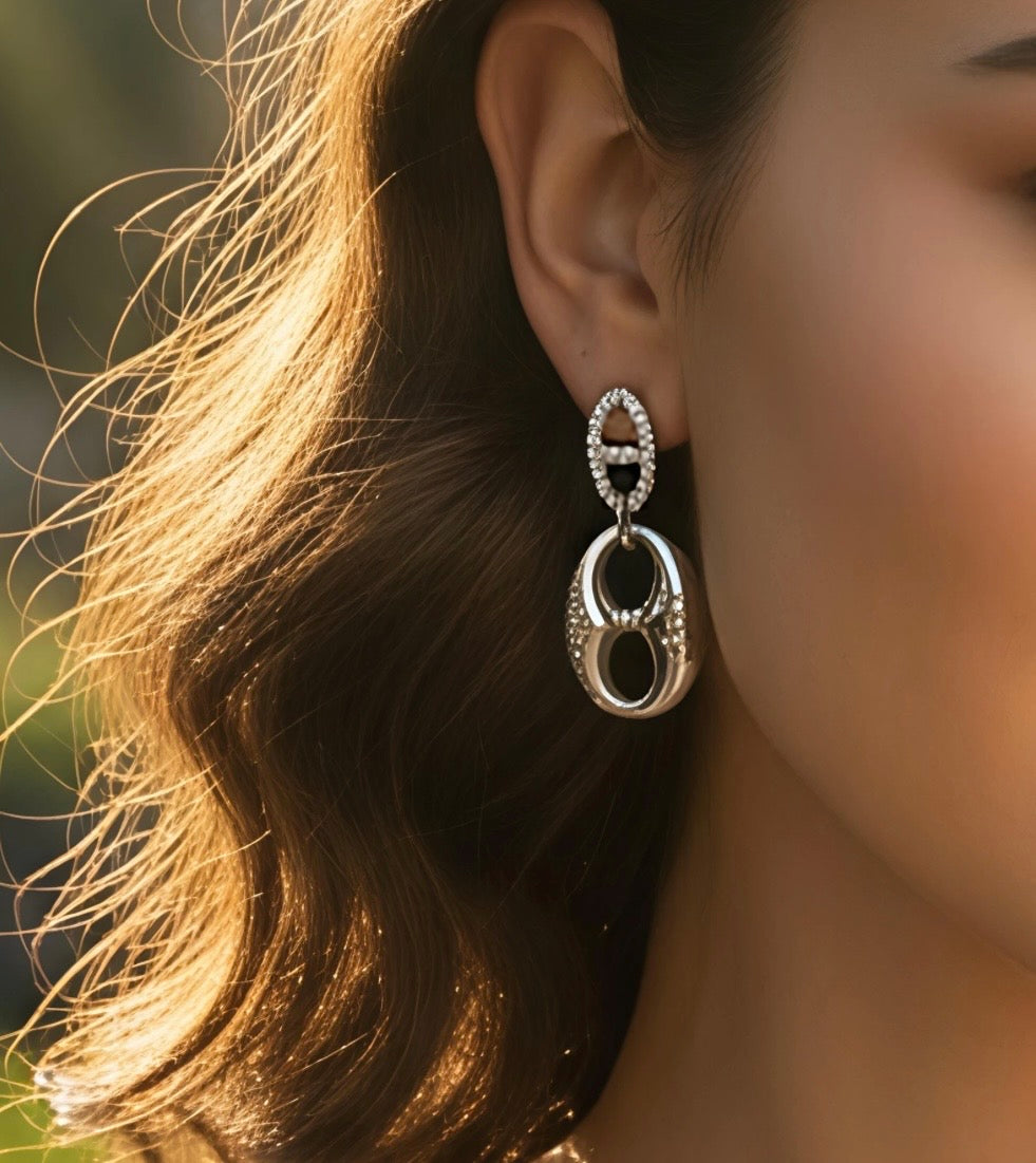 Boucles d’oreilles Zoé argenté