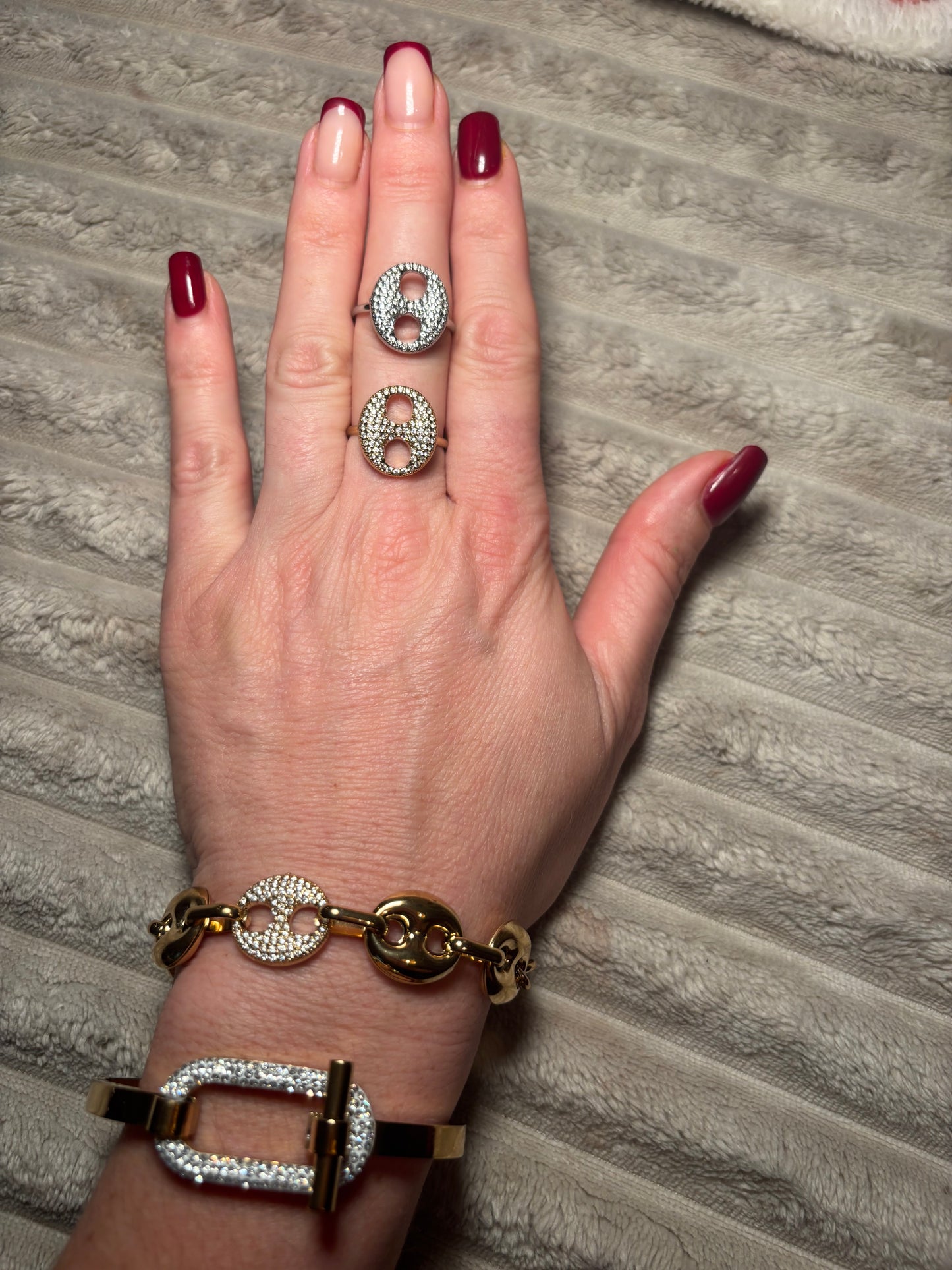 Bague argenté graine de café
