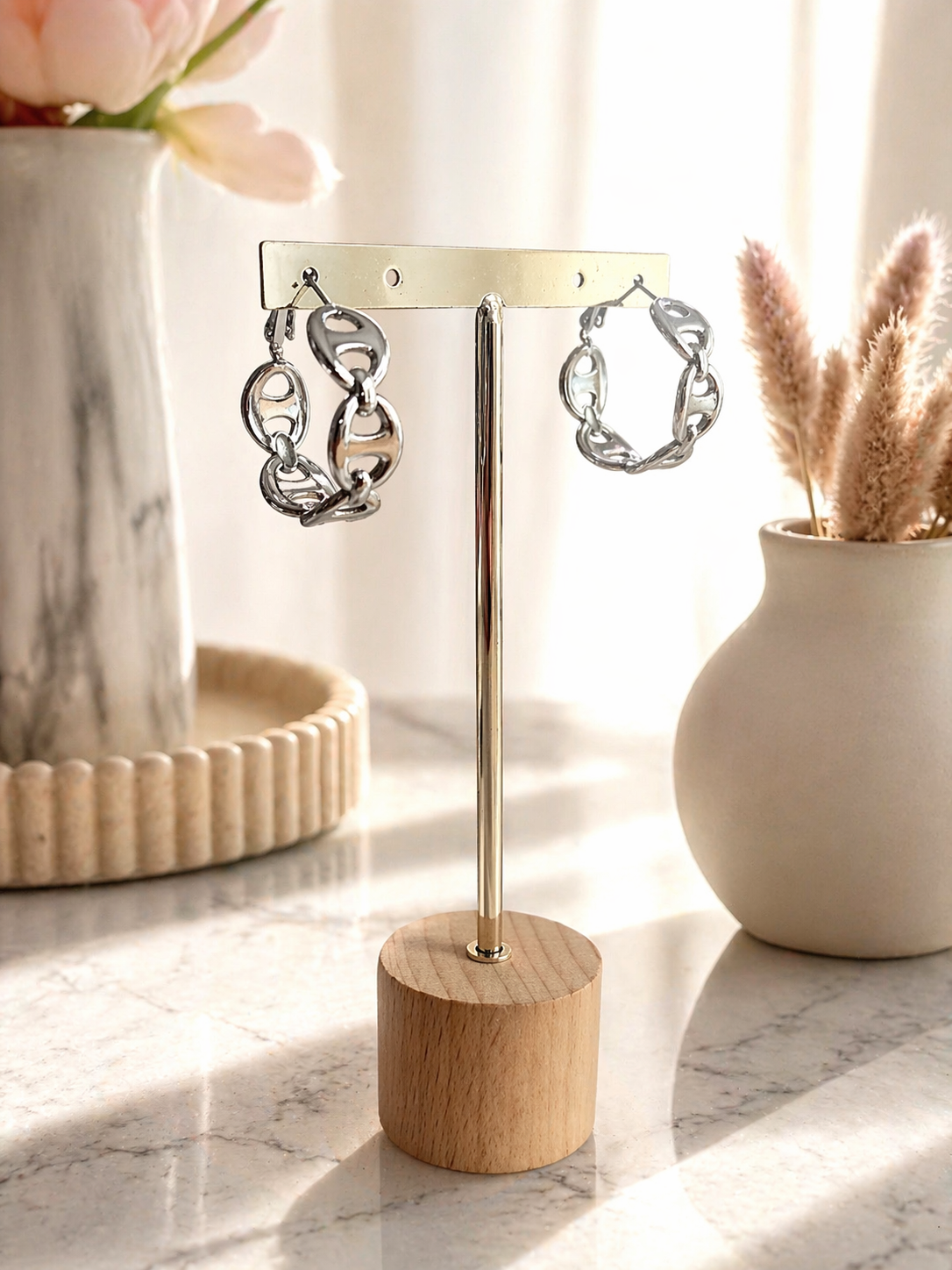 Boucles d’oreilles argenté