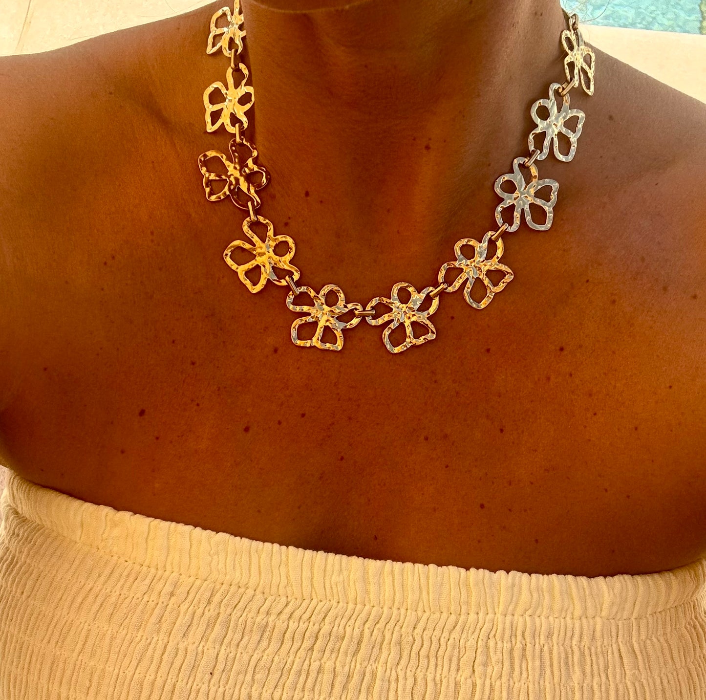 Collier fleurs