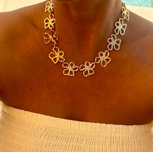 Collier fleurs