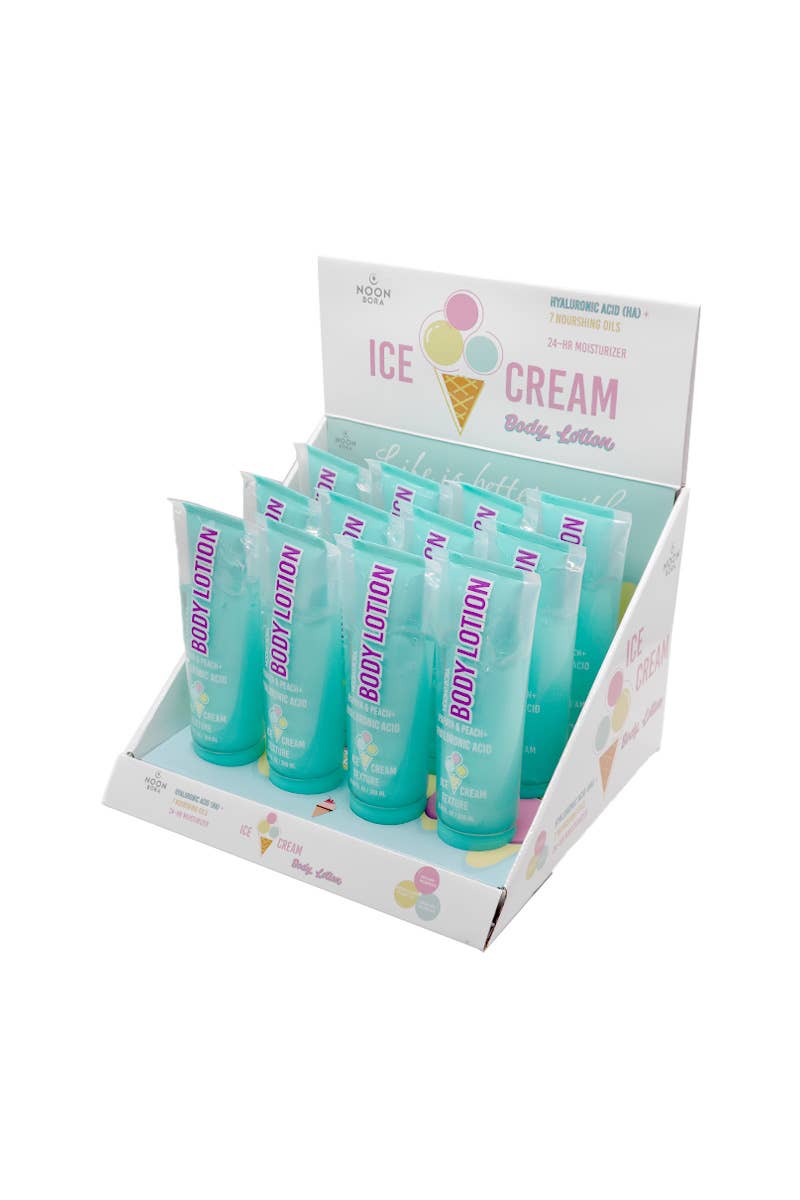 Noon Bora  Lotion pour le corps Papaye et Pêche, parfum Crème glacée