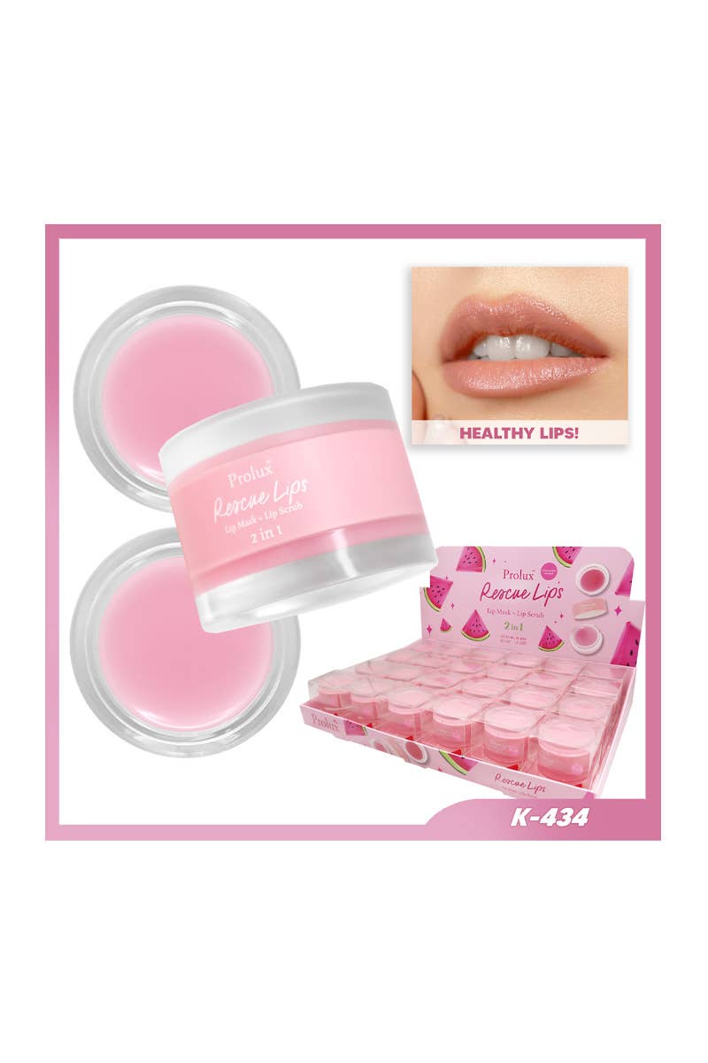 Masque à lèvres + gommage à lèvres pastèque 2 en 1 Prolux