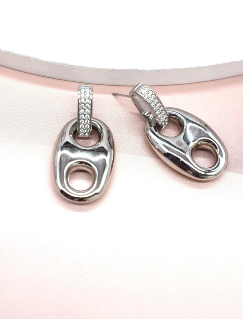 Boucles d’oreilles Nina argenté