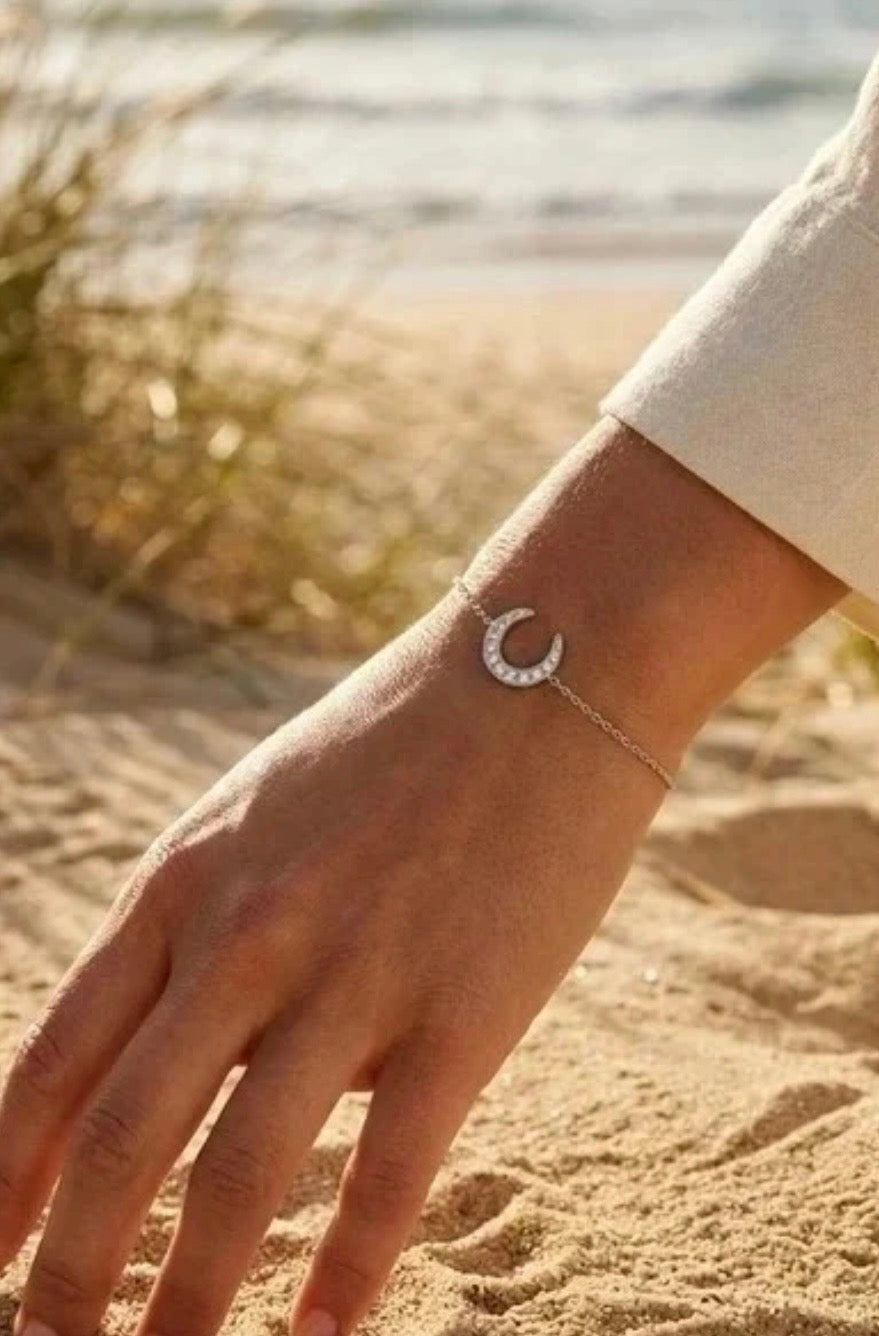 Bracelet Lune argenté