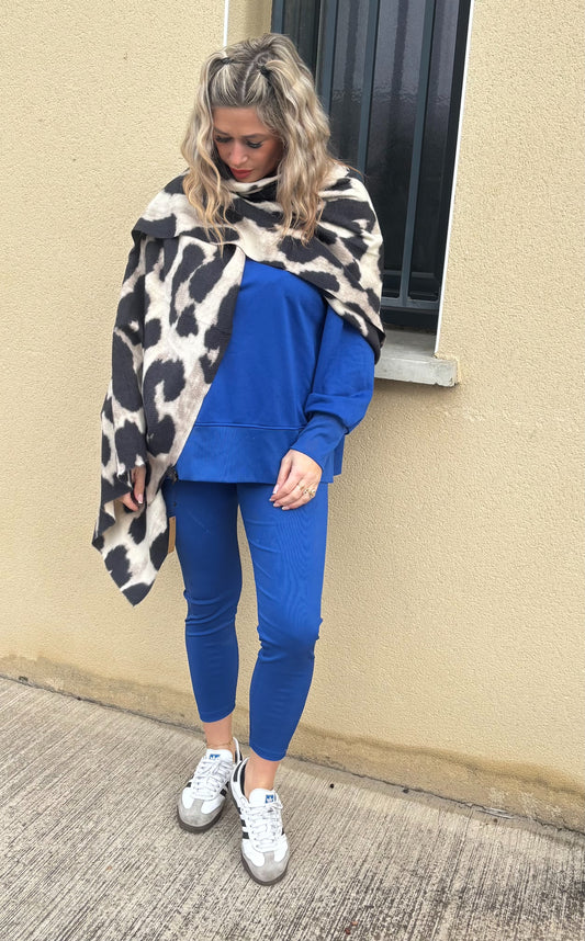 Écharpe Léopard foncé