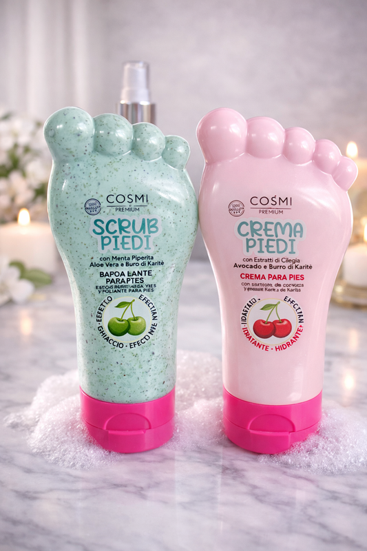 Gommage & crème hydratante pour les pieds