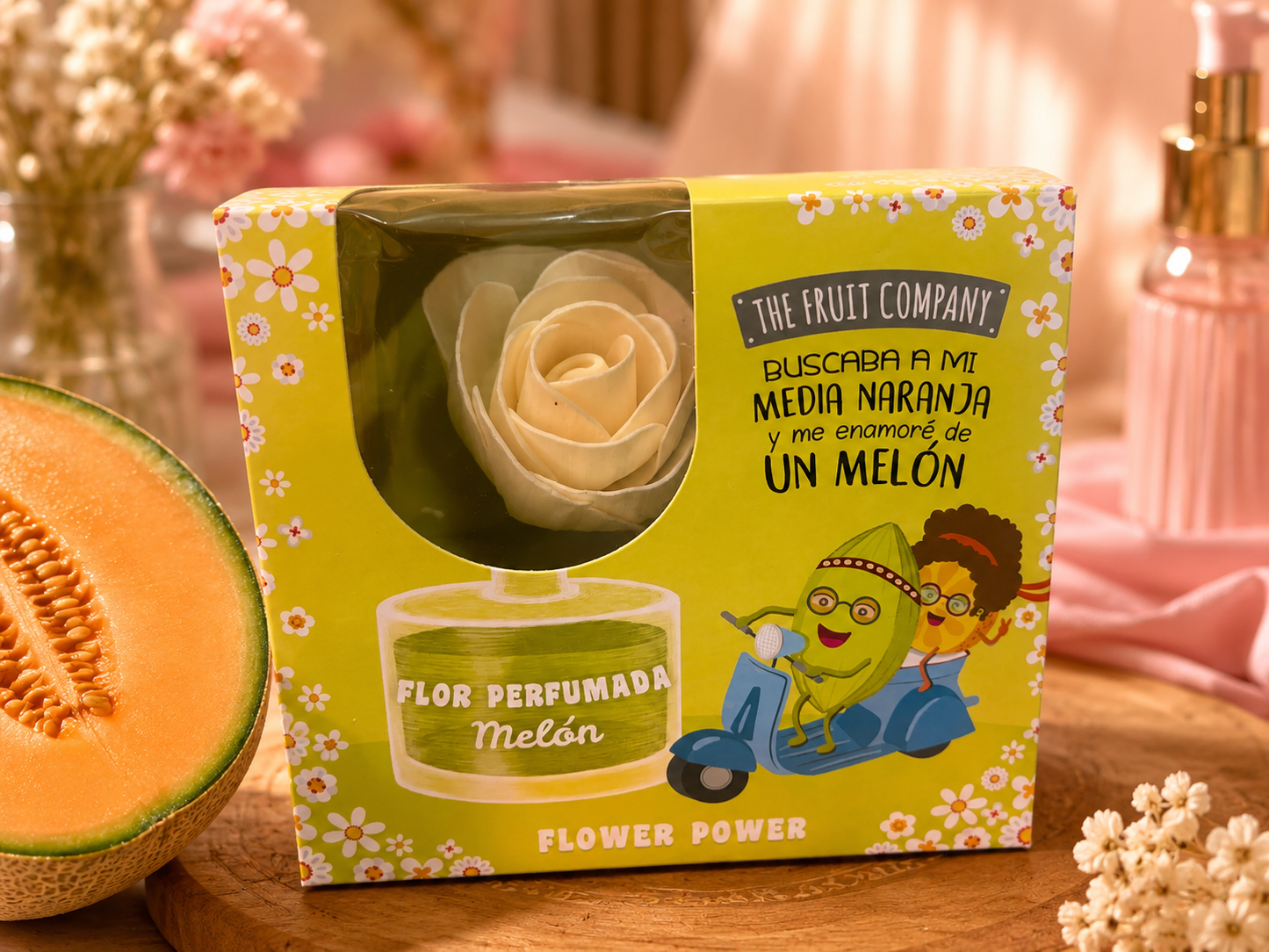 Fleur parfumé maison au melon