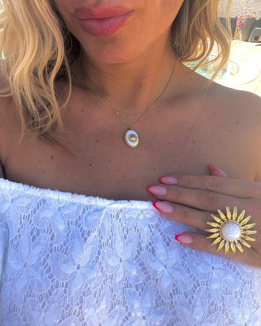 Collier amazonia blanc